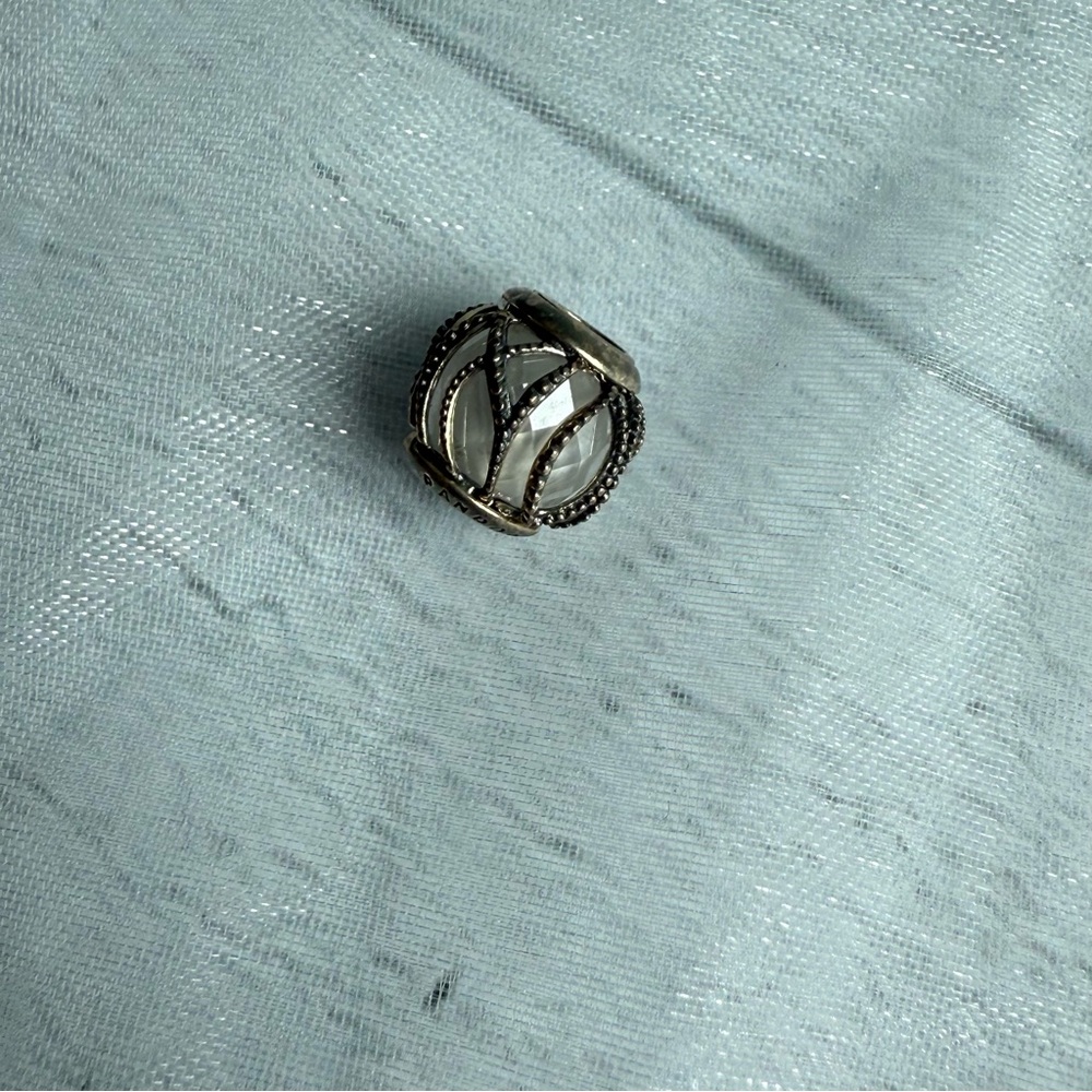 PANDORA Silver Intertwining Radiance Sterling Silver Charm 791968CZ - Picture 2 of 6